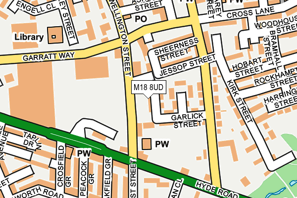 M18 8UD map - OS OpenMap – Local (Ordnance Survey)