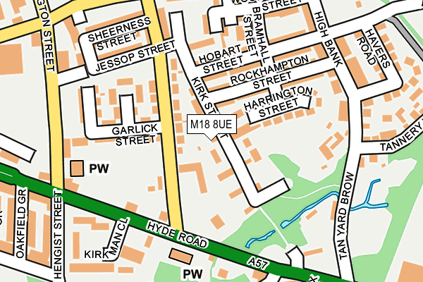 M18 8UE map - OS OpenMap – Local (Ordnance Survey)