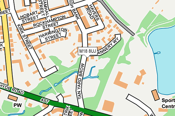 M18 8UJ map - OS OpenMap – Local (Ordnance Survey)