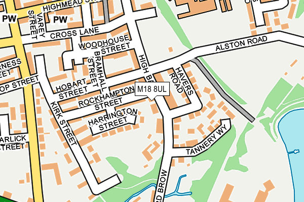 M18 8UL map - OS OpenMap – Local (Ordnance Survey)