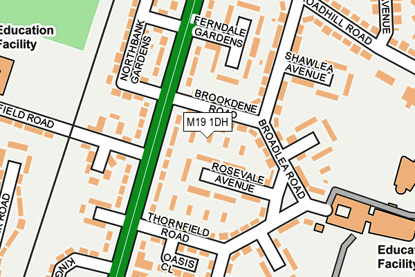 M19 1DH map - OS OpenMap – Local (Ordnance Survey)