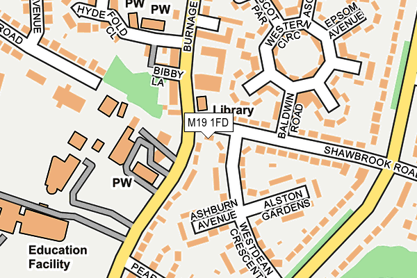 M19 1FD map - OS OpenMap – Local (Ordnance Survey)