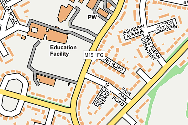 M19 1FG map - OS OpenMap – Local (Ordnance Survey)
