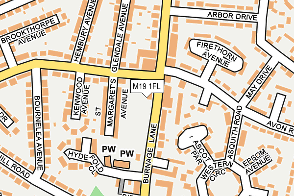 M19 1FL map - OS OpenMap – Local (Ordnance Survey)