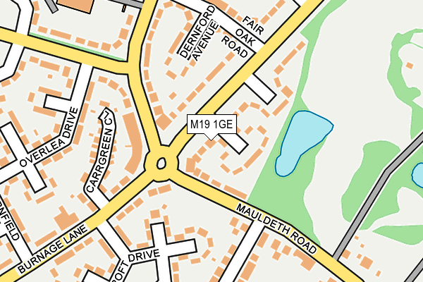 M19 1GE map - OS OpenMap – Local (Ordnance Survey)