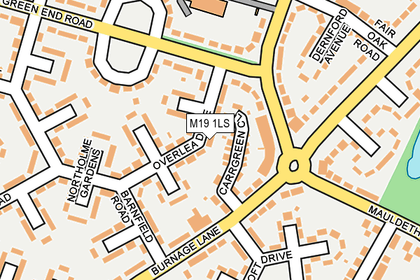 M19 1LS map - OS OpenMap – Local (Ordnance Survey)