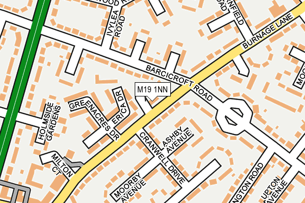 M19 1NN map - OS OpenMap – Local (Ordnance Survey)