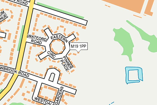 M19 1PP map - OS OpenMap – Local (Ordnance Survey)