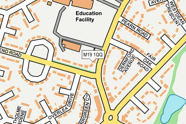 M19 1QQ map - OS OpenMap – Local (Ordnance Survey)
