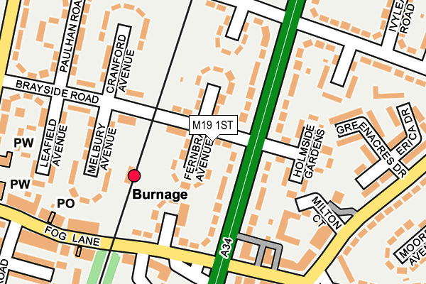 M19 1ST map - OS OpenMap – Local (Ordnance Survey)