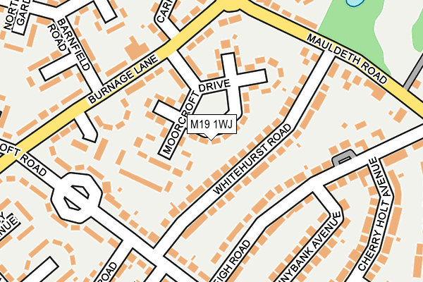 M19 1WJ map - OS OpenMap – Local (Ordnance Survey)