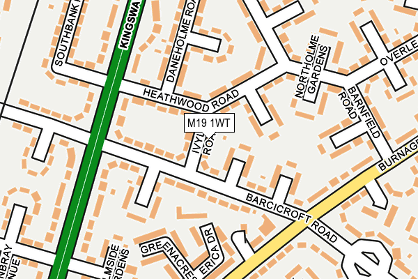 M19 1WT map - OS OpenMap – Local (Ordnance Survey)