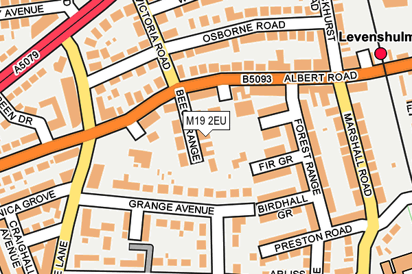 M19 2EU map - OS OpenMap – Local (Ordnance Survey)
