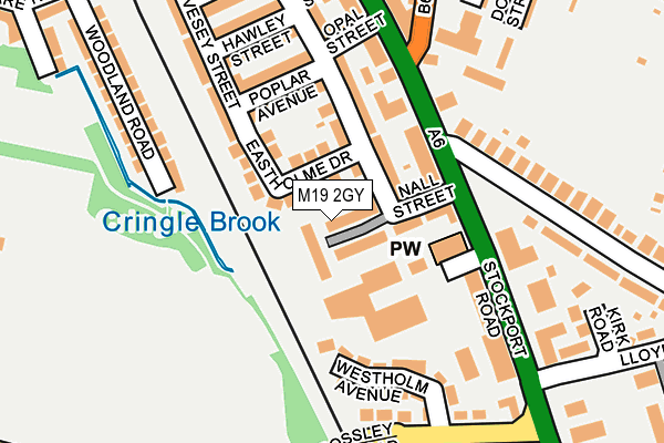 M19 2GY map - OS OpenMap – Local (Ordnance Survey)