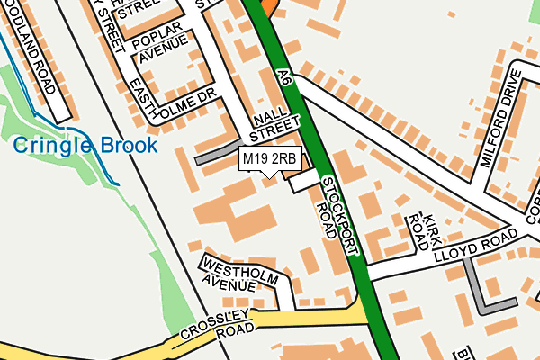 M19 2RB map - OS OpenMap – Local (Ordnance Survey)