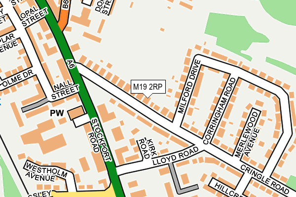 M19 2RP map - OS OpenMap – Local (Ordnance Survey)
