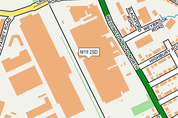 M19 2SD map - OS OpenMap – Local (Ordnance Survey)