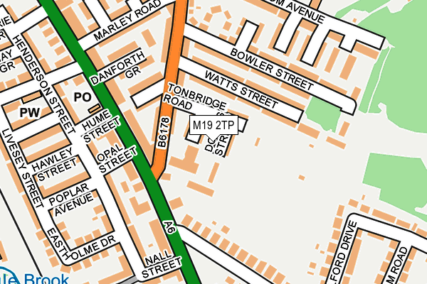 M19 2TP map - OS OpenMap – Local (Ordnance Survey)