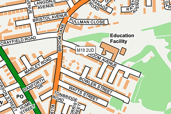 M19 2UD map - OS OpenMap – Local (Ordnance Survey)