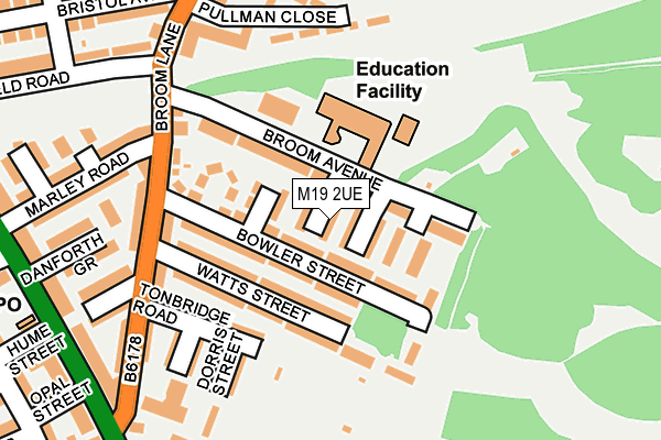 M19 2UE map - OS OpenMap – Local (Ordnance Survey)