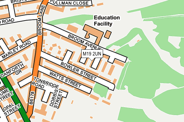 M19 2UN map - OS OpenMap – Local (Ordnance Survey)