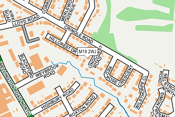 M19 2WJ map - OS OpenMap – Local (Ordnance Survey)