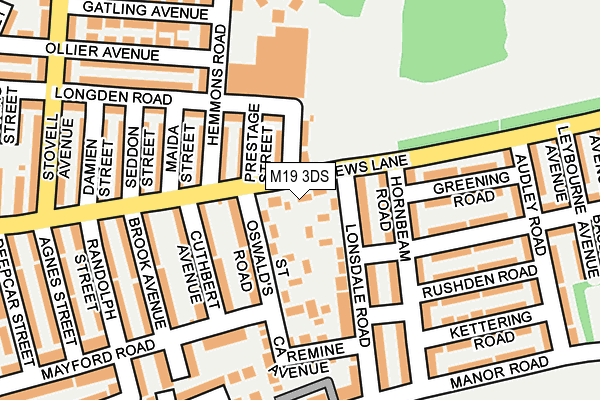 M19 3DS map - OS OpenMap – Local (Ordnance Survey)