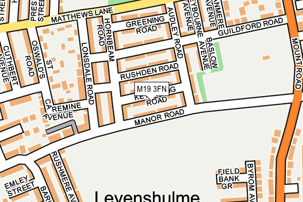 M19 3FN map - OS OpenMap – Local (Ordnance Survey)