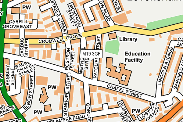 M19 3GF map - OS OpenMap – Local (Ordnance Survey)