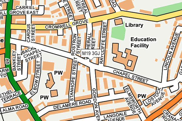 M19 3GJ map - OS OpenMap – Local (Ordnance Survey)