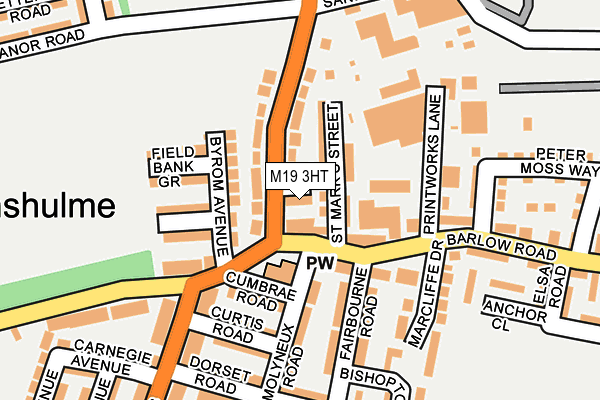 M19 3HT map - OS OpenMap – Local (Ordnance Survey)