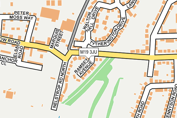 M19 3JU map - OS OpenMap – Local (Ordnance Survey)