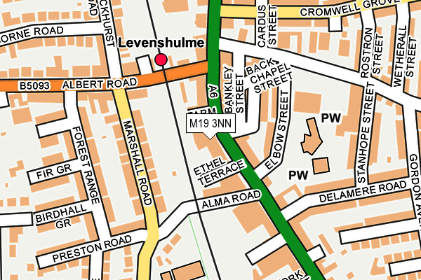 M19 3NN map - OS OpenMap – Local (Ordnance Survey)