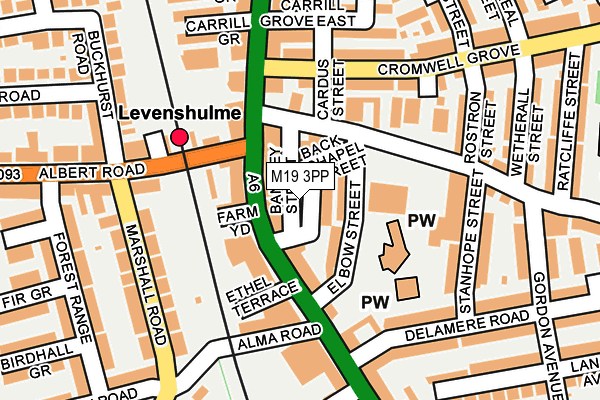 M19 3PP map - OS OpenMap – Local (Ordnance Survey)