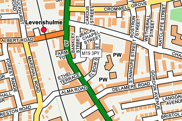 M19 3PY map - OS OpenMap – Local (Ordnance Survey)