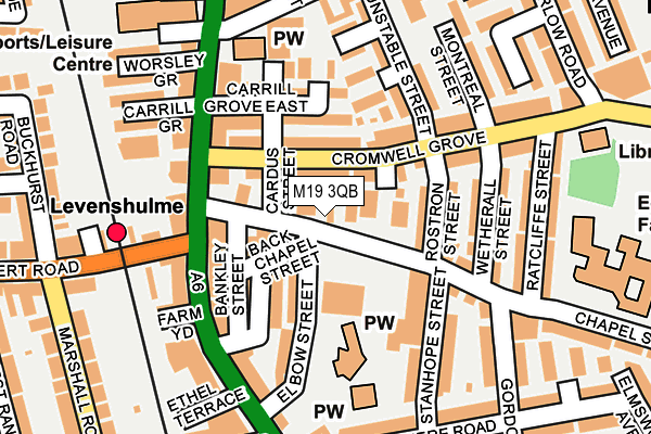 M19 3QB map - OS OpenMap – Local (Ordnance Survey)