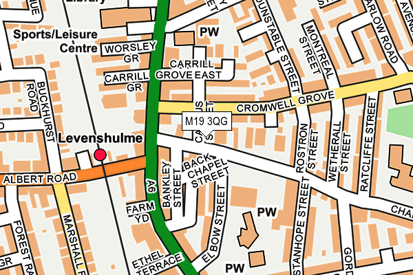 M19 3QG map - OS OpenMap – Local (Ordnance Survey)