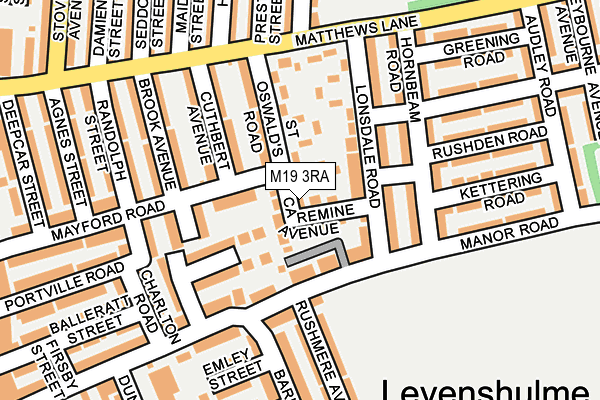 M19 3RA map - OS OpenMap – Local (Ordnance Survey)