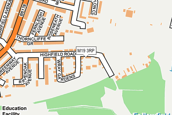 M19 3RP map - OS OpenMap – Local (Ordnance Survey)