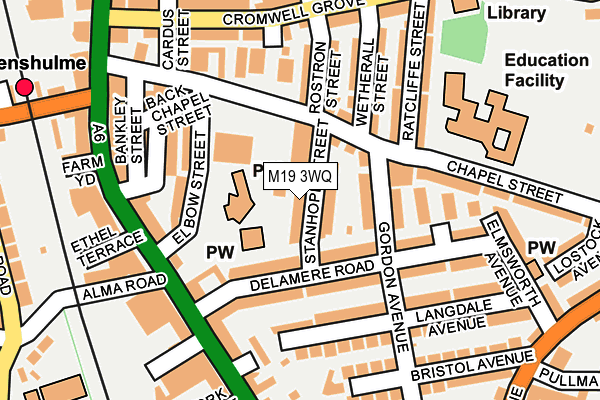 M19 3WQ map - OS OpenMap – Local (Ordnance Survey)