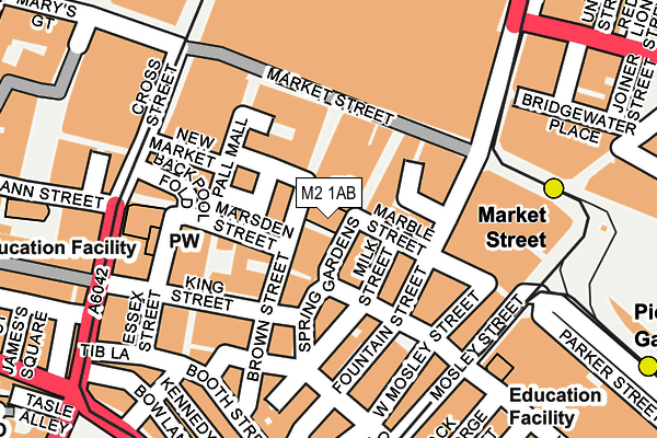 M2 1AB map - OS OpenMap – Local (Ordnance Survey)