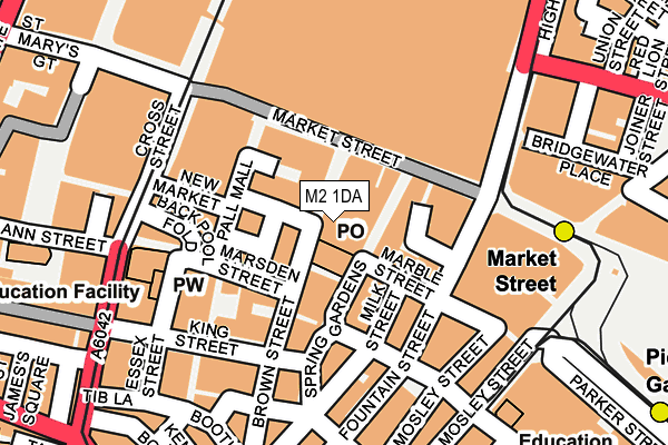 M2 1DA map - OS OpenMap – Local (Ordnance Survey)