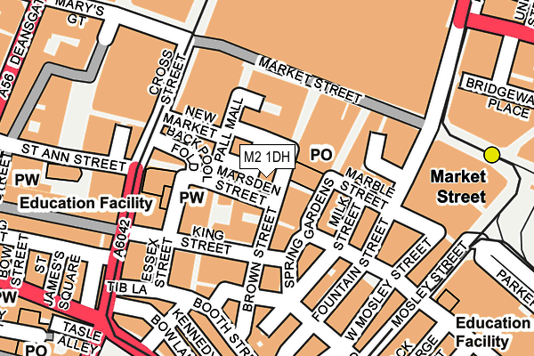 M2 1DH map - OS OpenMap – Local (Ordnance Survey)