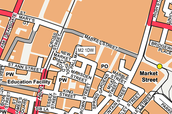 M2 1DW map - OS OpenMap – Local (Ordnance Survey)