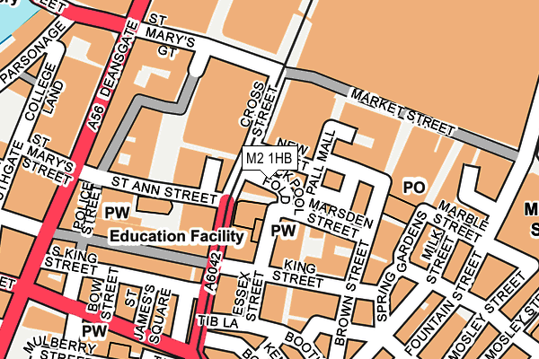 M2 1HB map - OS OpenMap – Local (Ordnance Survey)