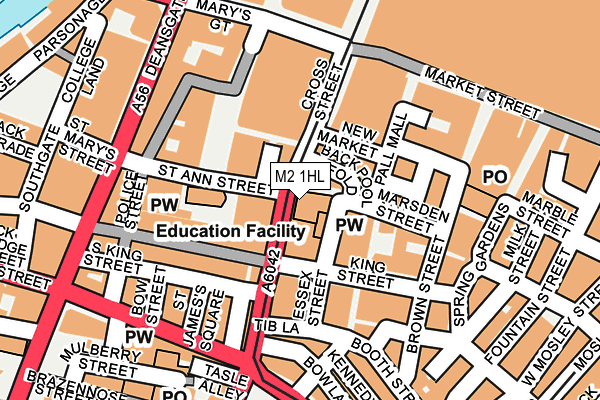 M2 1HL map - OS OpenMap – Local (Ordnance Survey)