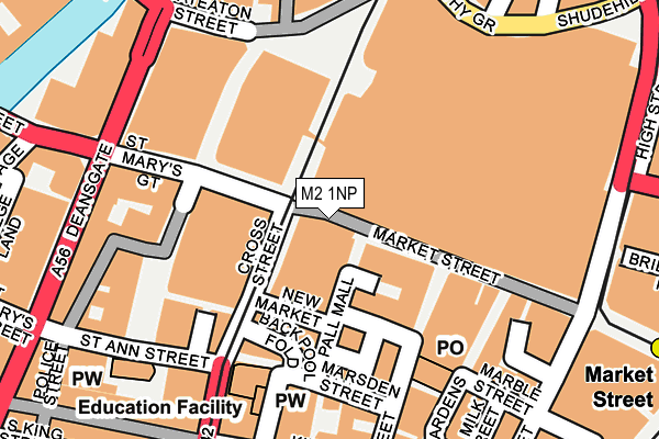 M2 1NP map - OS OpenMap – Local (Ordnance Survey)