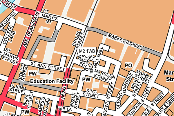 M2 1WB map - OS OpenMap – Local (Ordnance Survey)