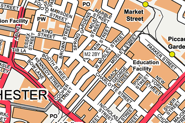 M2 2BY map - OS OpenMap – Local (Ordnance Survey)