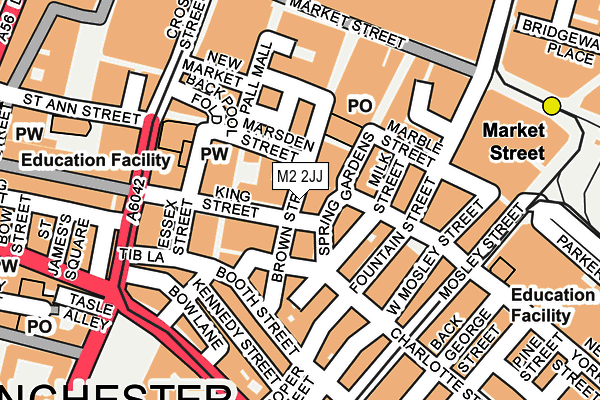 M2 2JJ map - OS OpenMap – Local (Ordnance Survey)